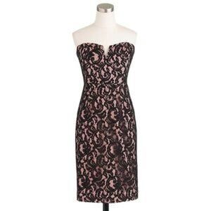 J. Crew‎ Collection Cathleen Lace Strapless Dress Womens 0 fairy romantic witchy